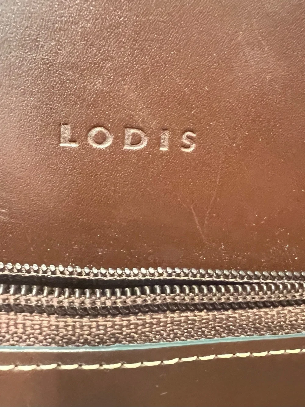 Lodis Women Laptop Tote Bag Brown Leather Organizational Travel